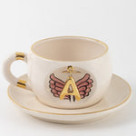 Angel Wings Letter Mug Pink