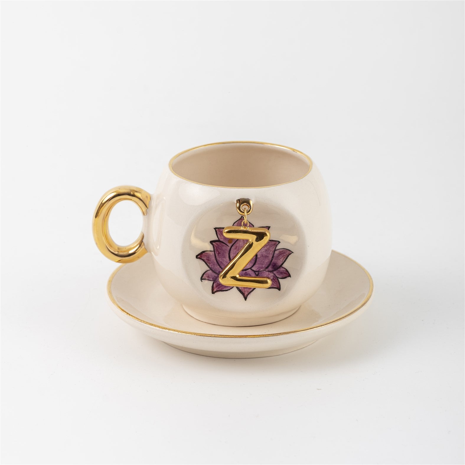 Inner Peace Lotus Letter Coffee Cup