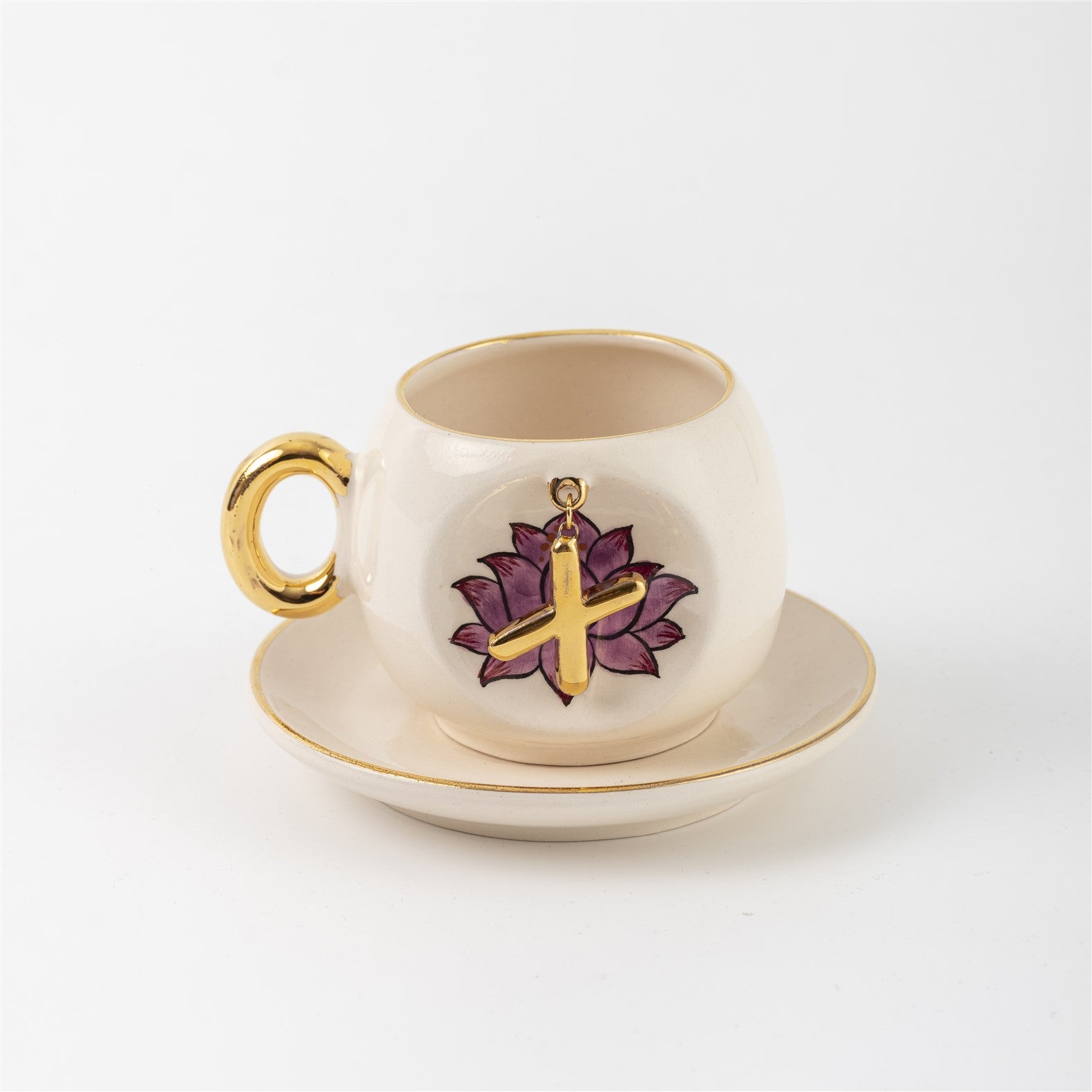 Inner Peace Lotus Letter Coffee Cup