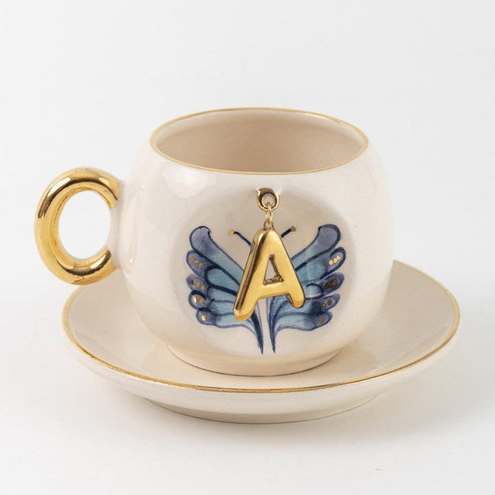 Butterfly Personalized Turkish Coffee Cup
