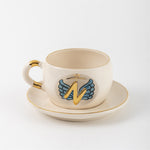 Angel Wings Letter Mug Blue