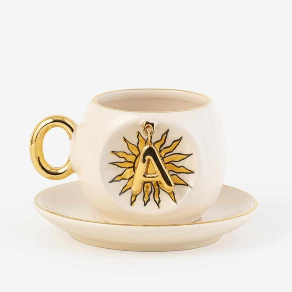 Sun Personalized Porcelain Turkish Coffee Cup  130 ml / 4.4 oz