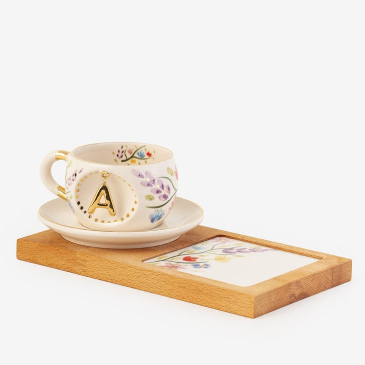 Spring Blossom Personalized Tea Cup Presentation Set