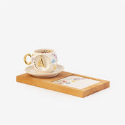 Spring Blossom Personalized Turkish Coffee Cup Presentation Set, product view