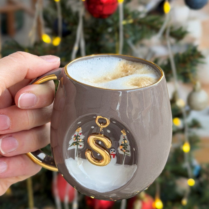 Winter Personalized Mug Taupe 280 ml / 9.5 oz
