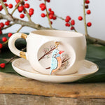 Nature Series Kingfisher Tea Mug - BSK Ceramics Handmade