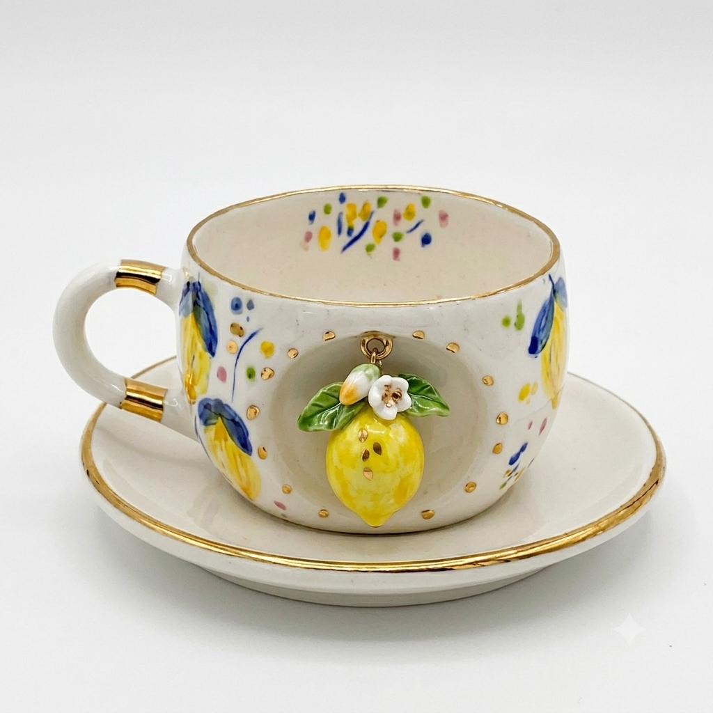 Lemon Personalized Tea Mug, detail view 5