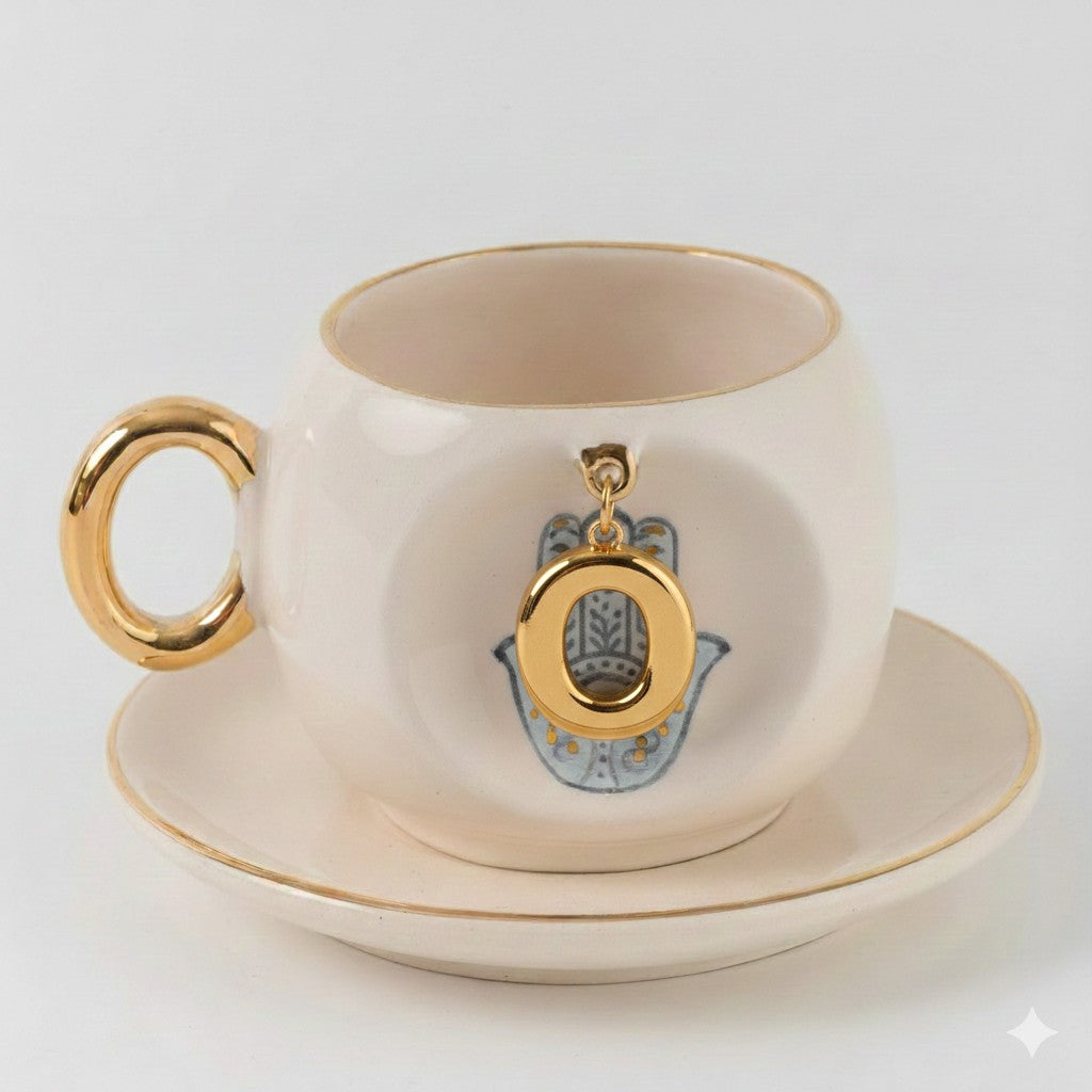 Hamsa Personalized Turkish Coffee Cup, detail view 14