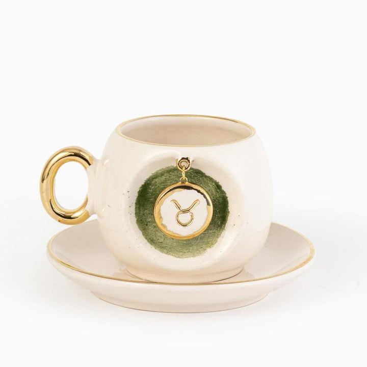 Taurus Zodiac Porcelain Turkish Coffee Cup 130 ml / 4.4 oz