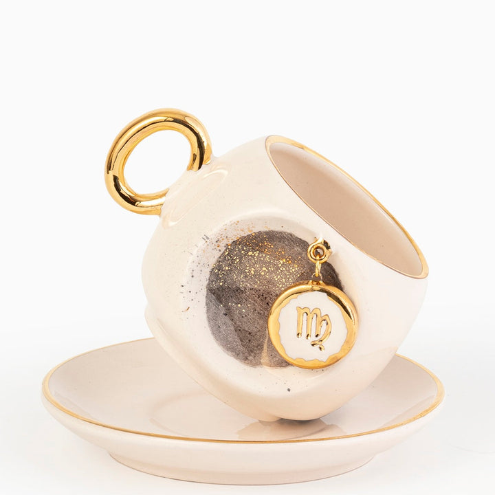 Virgo Zodiac Porcelain Turkish Coffee Cup 130 ml / 4.4 oz