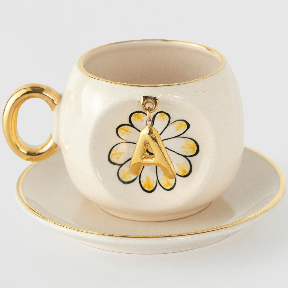 Daisy Personalized Turkish Coffee Cup, product view