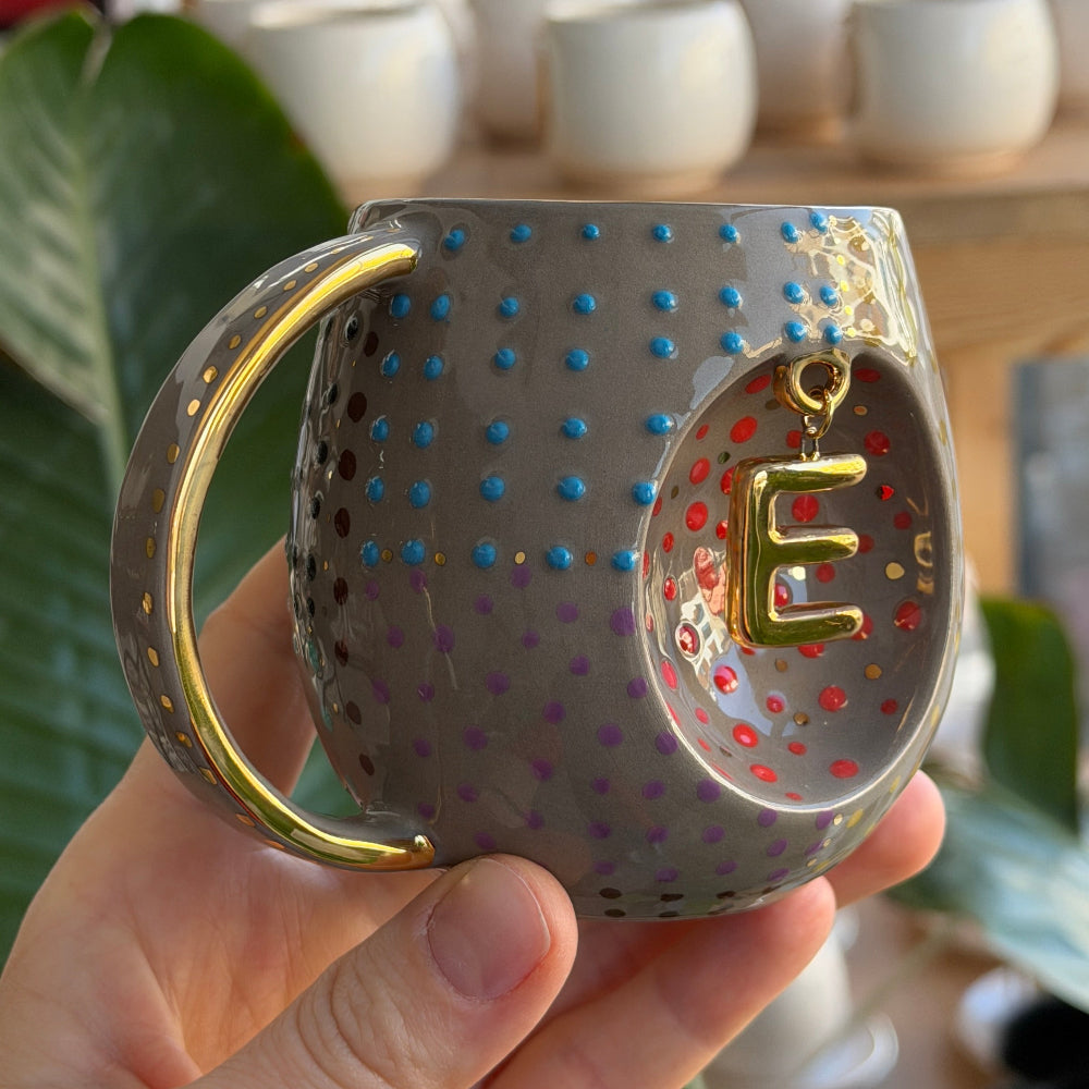 Rainbow Personalized Mug Taupe, product view