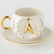 Lavender Personalized Turkish Coffee Cup, product view