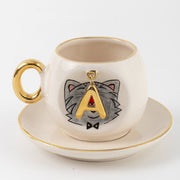 Cat Personalized Turkish Coffee Cup, product view