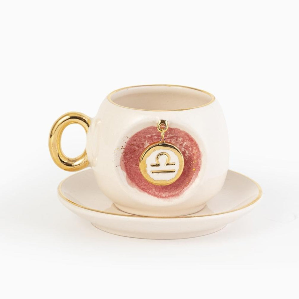 Libra Zodiac Turkish Coffee Cup, product view