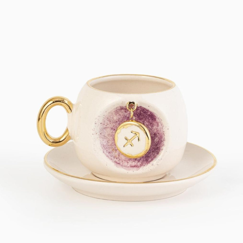 Sagittarius Zodiac Turkish Coffee Cup, product view