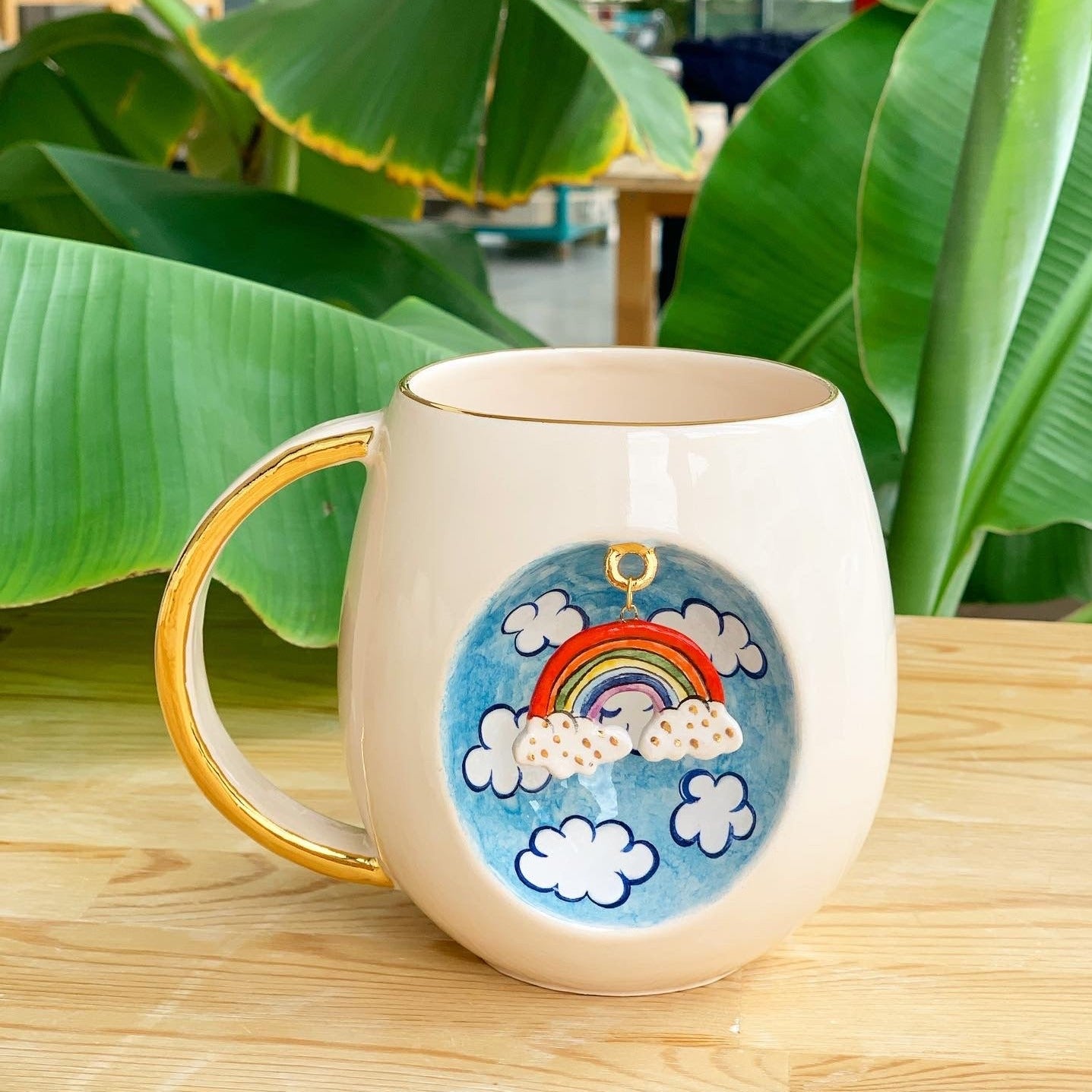 Rainbow XL Mug - BSK Ceramics Handmade