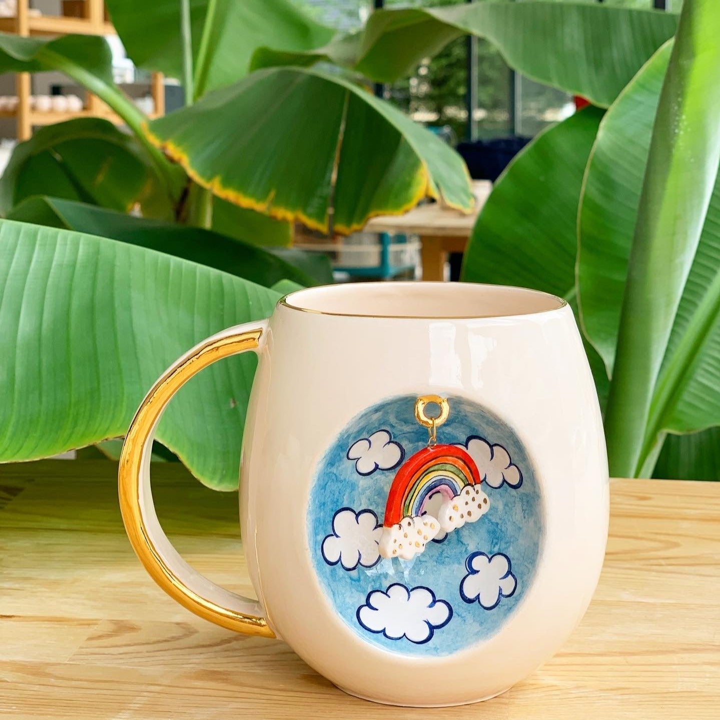 Rainbow XL Mug - BSK Ceramics Handmade