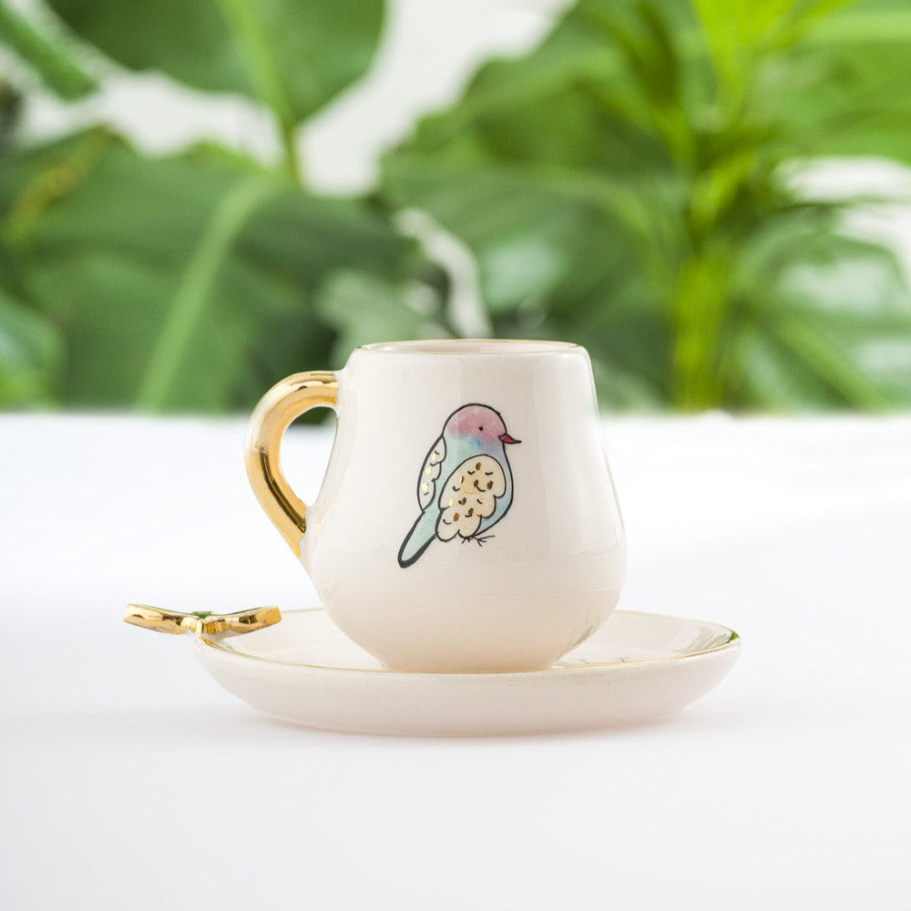 Golden Bird Coffee Cup