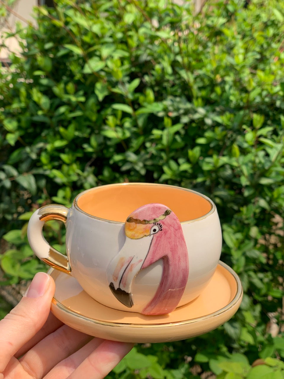 Flamingo Tea Mug Apricot Color