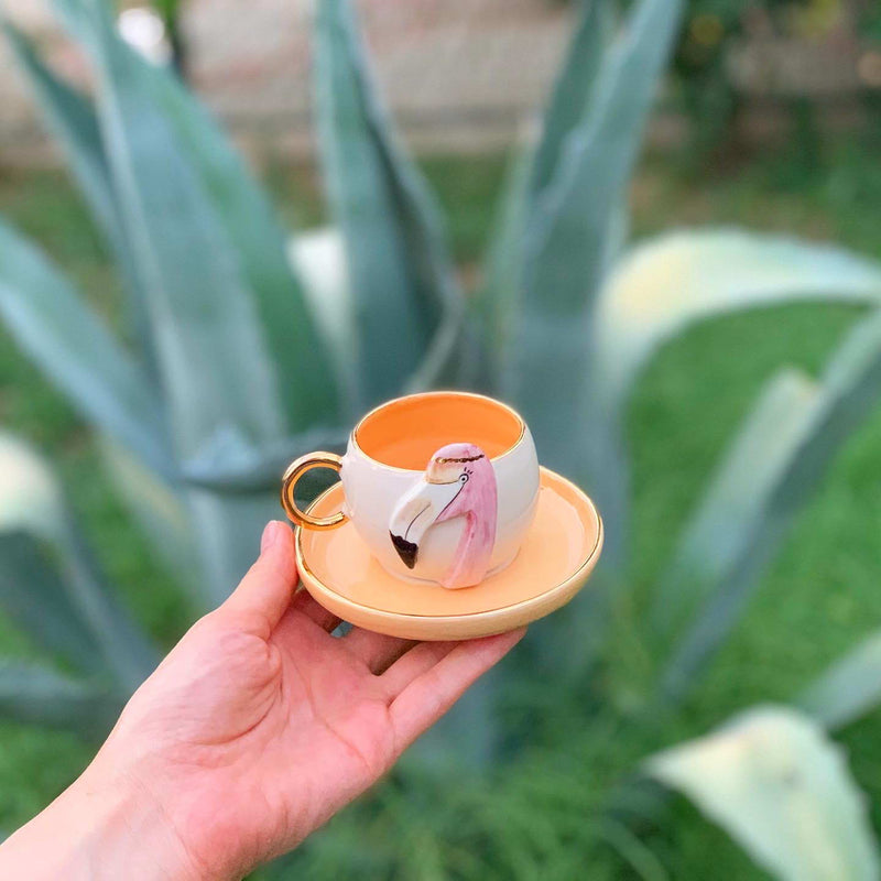 Flamingo Coffee Cup Apricot Color