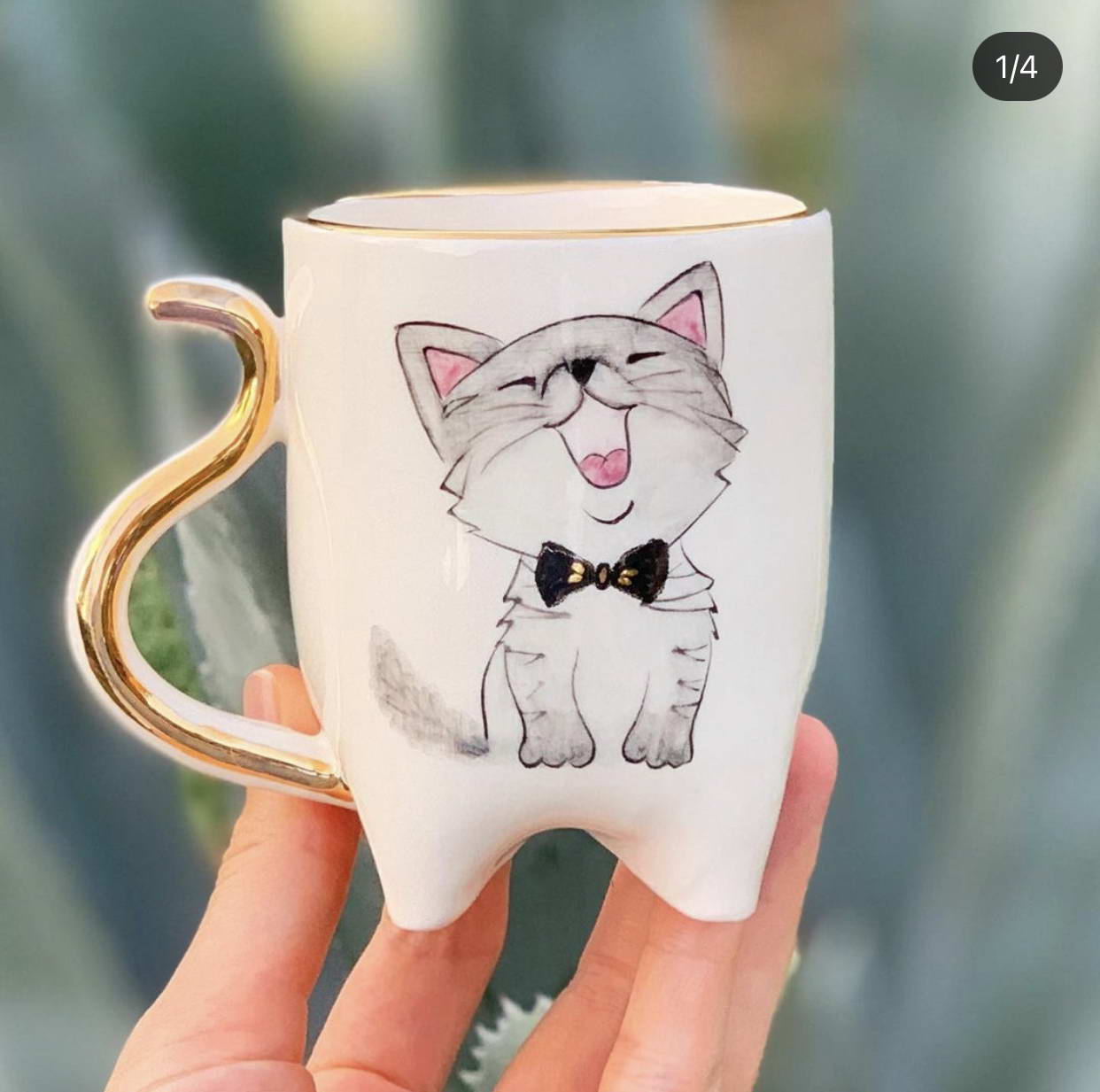 Kitty Mug with Bow Tie